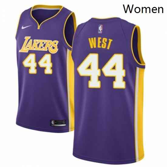 Womens Nike Los Angeles Lakers 44 Jerry West Authentic Purple NBA Jersey Icon Edition